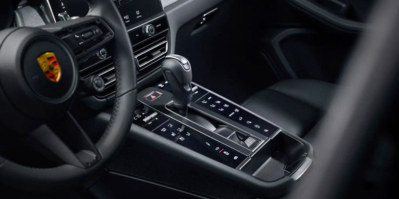 close up of the 2024 Porsche Macan control panel
